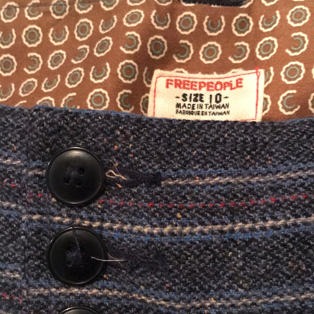 Free people wide leg wool pant